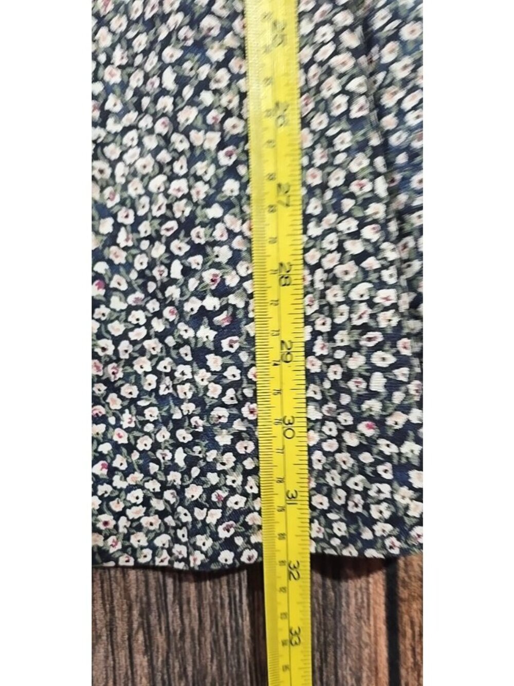 We Too Sportswear Vtg Midi Floral Skirt Rayon Elastic Waist USA Made Women's 22 - Picture 5 of 9